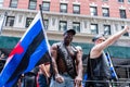 NEW YORK, NY, US - June 25, 2023: Pride march parade 2023 in New York. sadomasochism pride men gay rainbow lgbtq . lgbt
