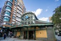 Uptown view of the 72nd Street station located at the intersection of Broadway, 72nd Street, and Royalty Free Stock Photo