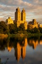 Vertical view of the iconic art deco El Dorado, a 30 stories tall apartment building with twin