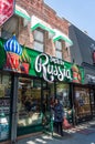 New York, NY / USA - April 2016: colorful russian shop on the streets of Brighton Beach