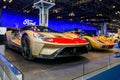 Ford GT40MKII/1016 and  2022 Ford GT Holman Moody Heritage Edition showing during NYIAS at Jacobs Javits Center on Press Day 1 Royalty Free Stock Photo