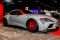 Toyota Supra prototype display at NYIAS at Jacobs Javits Center on Press Day 1