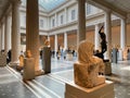 Interior view of the historic Metropolitan Museum of Art of New York City, colloqui.ally Royalty Free Stock Photo