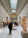 Interior view of the historic Metropolitan Museum of Art of New York City, colloqui.ally Royalty Free Stock Photo