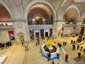 Interior view of the historic Metropolitan Museum of Art of New York City, colloqui.ally Royalty Free Stock Photo