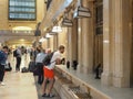 New York, NY, USA. Grand Central Station. People at the train ticket office Royalty Free Stock Photo