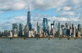 New York, NY - USA - Jan 2, 2021: Landscape view of Manhattan\'s westside skyline. Landscape view of lower Manhattan skyline