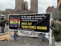 New York, NY, USA - January 12 2019: A Anti Trump Pence Rally for impeachment and removal is occurring in union square