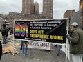 New York, NY, USA - January 12 2019: A Anti Trump Pence Rally for impeachment and removal is occurring in union square