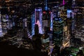 Night panorama of New York City from above