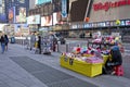 Vendors at Times Square waiting for customers
