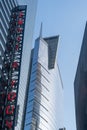 Vertical image of the 3 Times Square, also known as the Thomson Reuters Building, is a 30-story Royalty Free Stock Photo