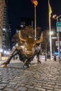 New York, NY /USA - November 23, 2018: Charging Bull Wall Street Bull Royalty Free Stock Photo