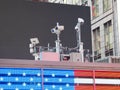 New York, NY, USA. Police video surveillance system in the city center. Cameras that control the most sensitive areas of the city Royalty Free Stock Photo