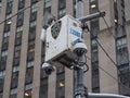 New York, NY, USA. Police video surveillance system in the city center. Cameras that control the most sensitive areas of the city Royalty Free Stock Photo