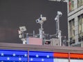 New York, NY, USA. Police video surveillance system in the city center. Cameras that control the most sensitive areas of the city Royalty Free Stock Photo