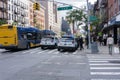 New York, NY / USA - September 11 2020: NYPD Police cars in East Village on 3rd Avenue Royalty Free Stock Photo