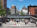 New York, NY, USA. Views and landscapes around the High Line. A famous landmark and a public park on the west side of Manhattan Royalty Free Stock Photo