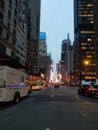 New-York nyc rockfeller night building view sky roof ny street Royalty Free Stock Photo