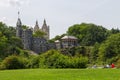 Belvedere Castle, folly in Central Park in Manhattan. Royalty Free Stock Photo