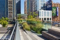 The High Line, known as High Line Park, elevated linear park. Royalty Free Stock Photo