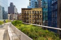 The High Line, known as High Line Park, elevated linear park. Royalty Free Stock Photo