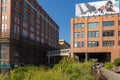 The High Line, known as High Line Park, elevated linear park. Royalty Free Stock Photo