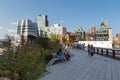 The High Line, known as High Line Park, elevated linear park. Royalty Free Stock Photo