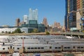 Trains at the terminus railway station, 30th St Terminal.