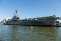 USS Intrepid, Essex-class aircraft carriers, at the Intrepid Sea-Air-Space Museum. Royalty Free Stock Photo