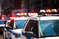 New York NYPD Police car with sirens at day Royalty Free Stock Photo