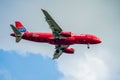 JetBlue A320 in NYC Fire Department Livery descending for landing at JFK International Airport in New York