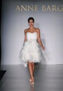NEW YORK - OCTOBER 17: Model walking runway at the Anne Barge Bridal Collection