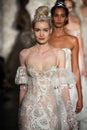 A Model walks the runway for Inbal Dror Bridal show Fall/Winter 2018 Collection