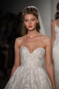 Models walk the runway finale for Blush by Hayley Paige Bridal show Fall/Winter 2018 Collection Royalty Free Stock Photo