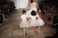 Models walk the runway finale for Blush by Hayley Paige Bridal show Fall/Winter 2018 Collection Royalty Free Stock Photo