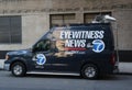 WABC Channel 7 Eyewitness news van near terror attack crime scene in lower Manhattan in New York.