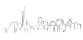 New York panorama. Hand drawned vector illustration