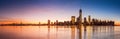 New York panorama at sunrise Royalty Free Stock Photo