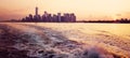 New York panorama at sunrise Royalty Free Stock Photo