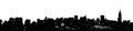 New York Panoramic Skyline Silhouette Royalty Free Stock Photo