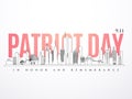 911 New York. Patriot Day anniversary banner. Royalty Free Stock Photo