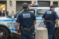 New York Police Department counter terrorism works on the streets of the Manhattan