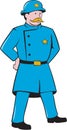 New York Policeman Vintage Standing Cartoon