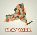 New York poster in retro style. Royalty Free Stock Photo