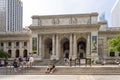 The New York Public Library Main Branch in Bryant Park, Manhattan. Royalty Free Stock Photo