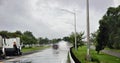 New york rain cars puddle spatter safety danger