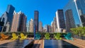 New York - A rooftop with the city skyline view and modern skyscrapers Royalty Free Stock Photo