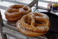 New York salted pretzels Royalty Free Stock Photo