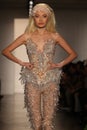 NEW YORK- SEPTEMBER 11: Model walks runway at the Blonds Collection for Spring/ Summer 2013 Royalty Free Stock Photo